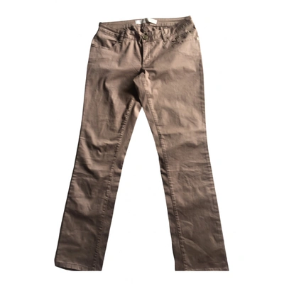 Pre-owned Siviglia Straight Pants In Camel