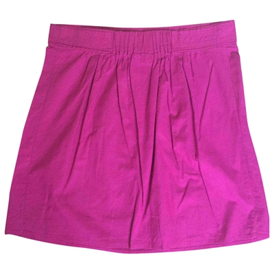 Pre-owned Les Prairies De Paris Mini Skirt In Pink
