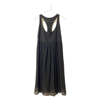 Pre-owned Versus Lace Mid-length Dress In Black
