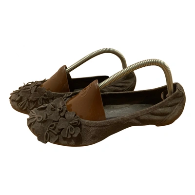Pre-owned Mellow Yellow Ballet Flats In Brown