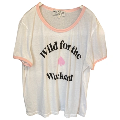 Pre-owned Wildfox T-shirt In White