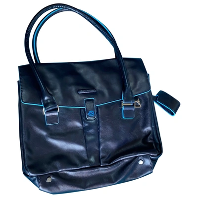 Pre-owned Piquadro Leather Satchel In Blue