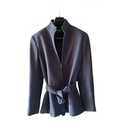 Pre-owned Giorgio Armani Blue Polyester Jacket