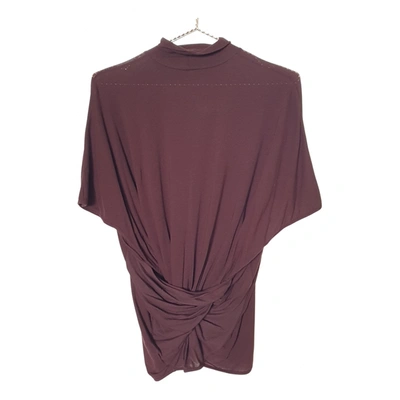 Pre-owned Avelon Burgundy Cotton Top