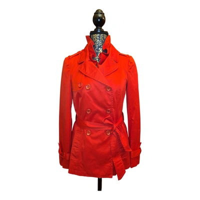 Pre-owned Moschino Cheap And Chic Trench Coat In Red