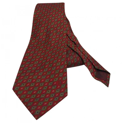 Pre-owned Loris Azzaro Silk Tie In Red