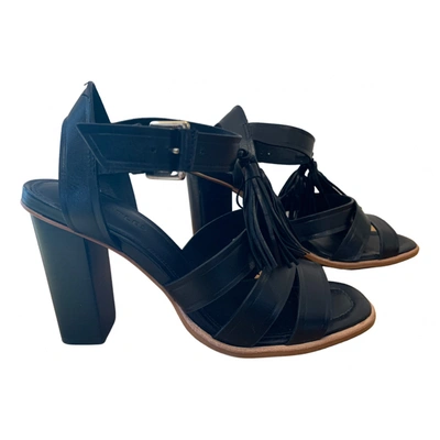 Pre-owned Whistles Leather Sandals In Black