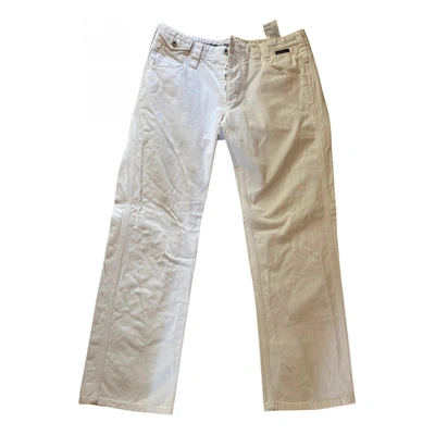Pre-owned D&g Straight Jeans In White