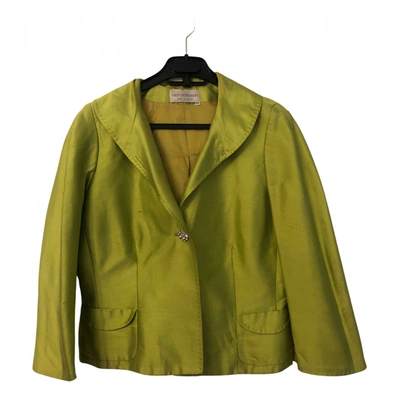 Pre-owned Gio' Guerreri Silk Blazer In Green