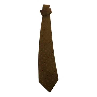Pre-owned Cantarelli Wool Tie In Khaki