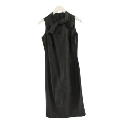 Pre-owned Giorgio Armani Wool Mid-length Dress In Grey