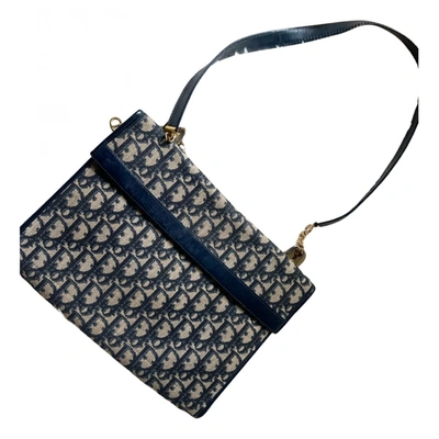 Pre-owned Dior Cloth Handbag In Blue