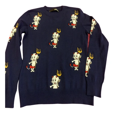 Pre-owned Moschino Love Wool Jumper In Blue