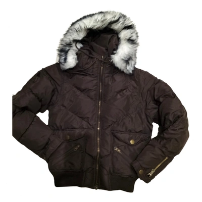 Pre-owned Lee Faux Fur Coat In Brown