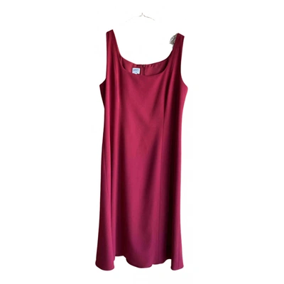 Pre-owned Armani Collezioni Wool Mid-length Dress In Red