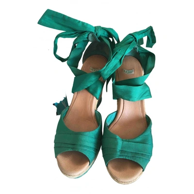 Pre-owned Ugg Sandal In Green