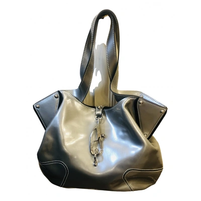 Pre-owned Fay Leather Handbag In Silver