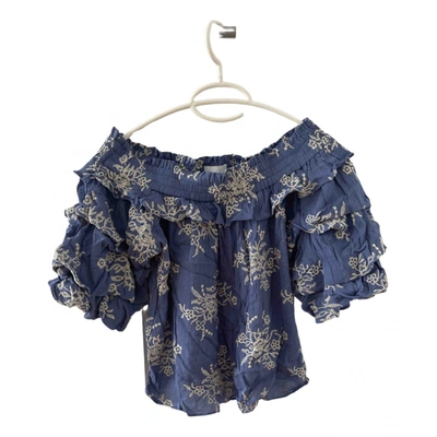 Pre-owned Misa Blouse In Blue
