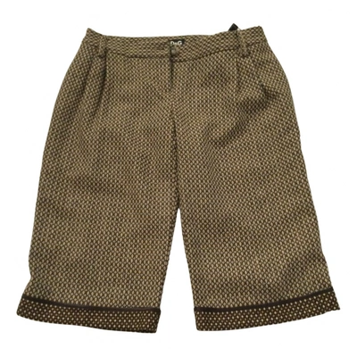Pre-owned D&g Wool Shorts In Beige