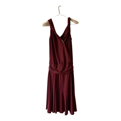 Pre-owned Galliano Mid-length Dress In Burgundy