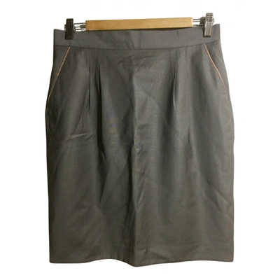 Pre-owned Paul & Joe Wool Mid-length Skirt In Grey