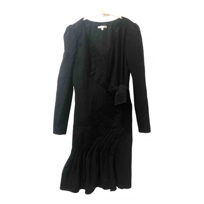 Pre-owned Paule Ka Wool Maxi Dress In Black