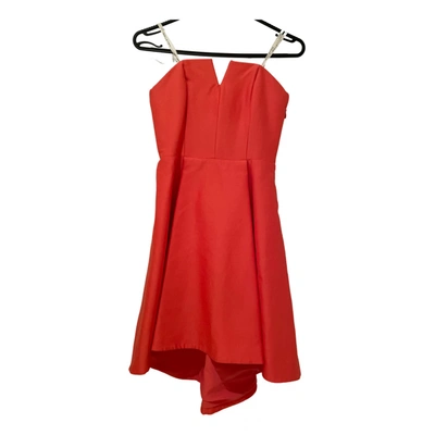 Pre-owned Halston Heritage Mini Dress In Red