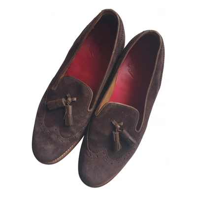 Pre-owned Grenson Flats In Brown