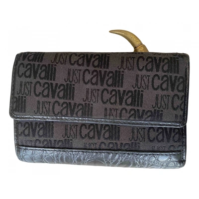 Pre-owned Just Cavalli Cloth Wallet In Black