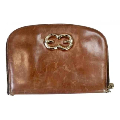 Pre-owned Escada Leather Wallet In Brown
