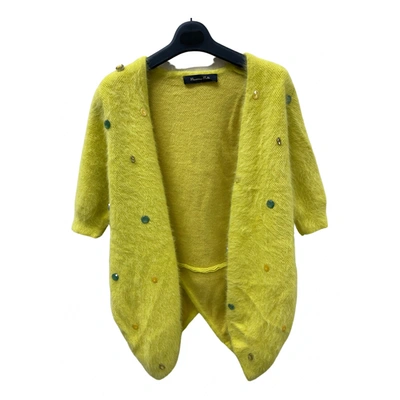 Pre-owned Massimo Dutti Wool Cardi Coat In Yellow