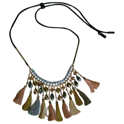 Pre-owned Max & Co Leather Necklace In Multicolour