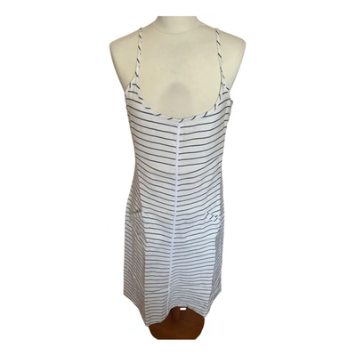 Pre-owned Max Mara Linen Mid-length Dress In White