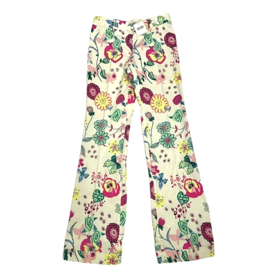 Pre-owned Moschino Cheap And Chic Trousers In White