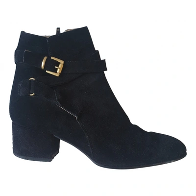 Pre-owned Casadei Buckled Boots In Black