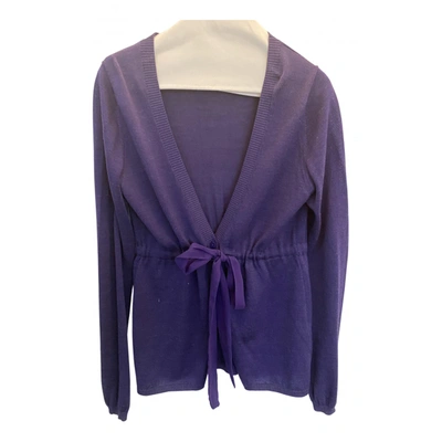 Pre-owned P.a.r.o.s.h Silk Cardigan In Purple