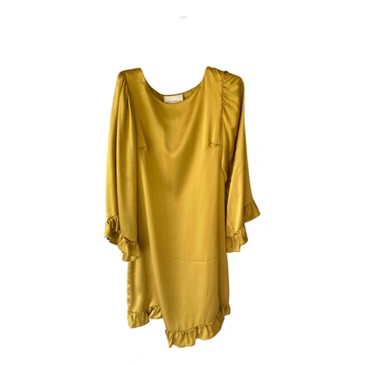 Pre-owned Erika Cavallini Silk Dress In Yellow
