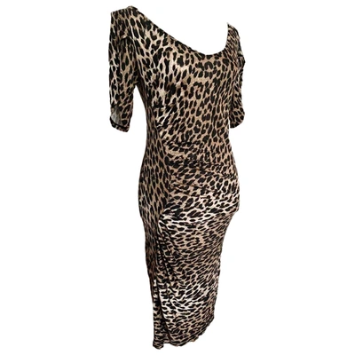 Pre-owned Galliano Mid-length Dress In Brown