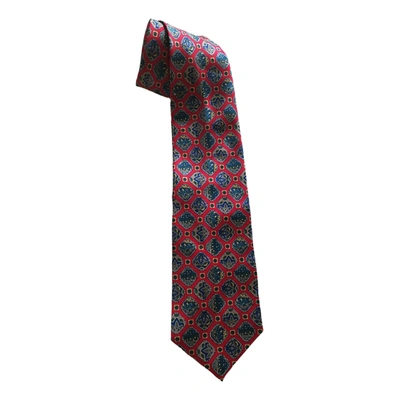 Pre-owned Bogner Silk Tie In Red