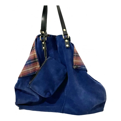 Pre-owned Daniele Alessandrini Leather Handbag In Blue