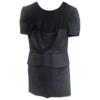 Pre-owned Juicy Couture Wool Mini Dress In Anthracite
