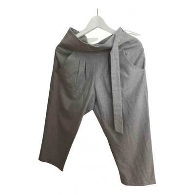 Pre-owned Guess Chino Pants In Grey