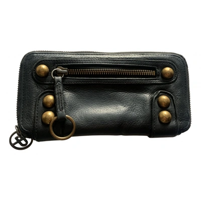 Pre-owned Linea Pelle Leather Wallet In Black