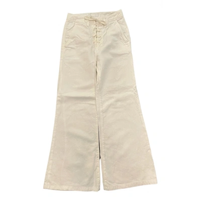 Pre-owned Mother Mlarge Jeans In White