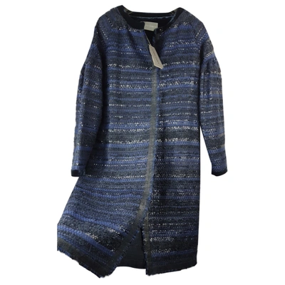 Pre-owned Alberta Ferretti Wool Coat In Blue