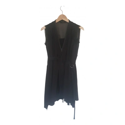 Pre-owned Allsaints Silk Mini Dress In Black