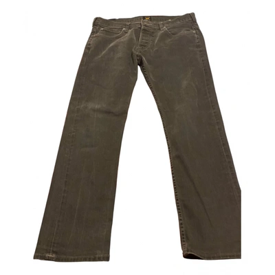 Pre-owned Lee Straight Jeans In Grey