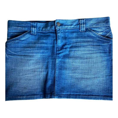 Pre-owned Berenice Mini Skirt In Blue