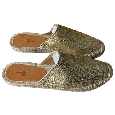 Pre-owned Carshoe Leather Espadrilles In Gold