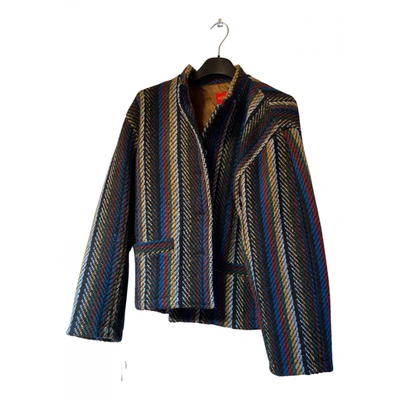 Pre-owned Kenzo Wool Short Vest In Multicolour